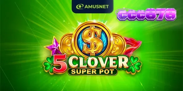 Interface do jogo Clover Super Pot com símbolos de trevos e moedas